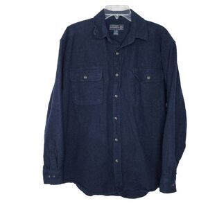 Northern Expedition Limited Cotton Chamois Shirt Jacket XL Navy Blue Heather